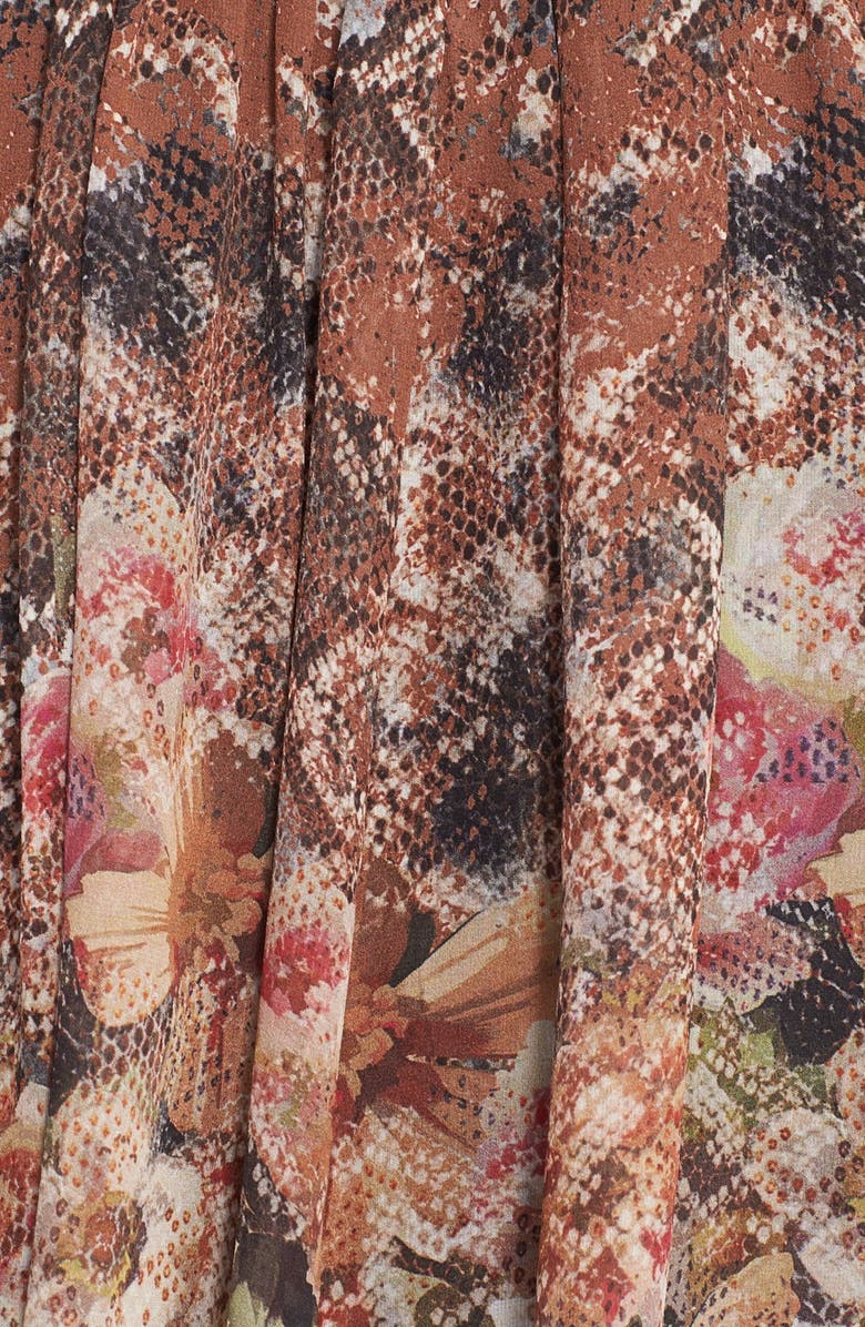 St. John Collection Print Silk Georgette Dress, Alternate, color, 