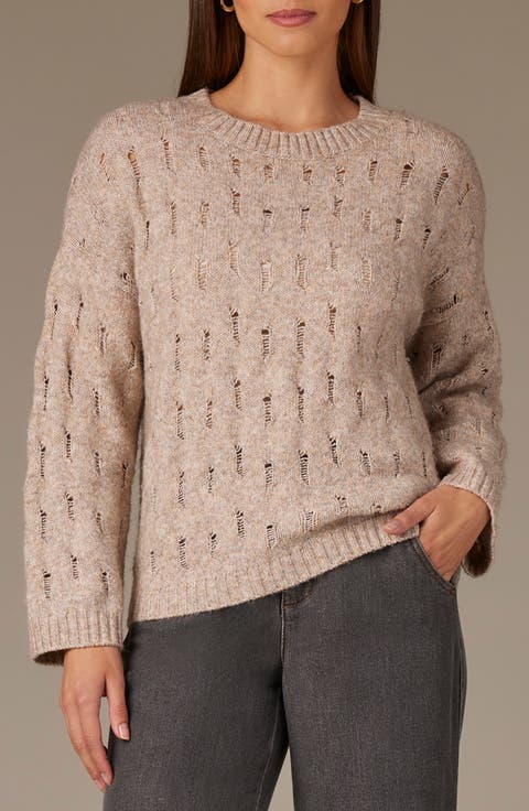 Open Stitch Pullover Sweater