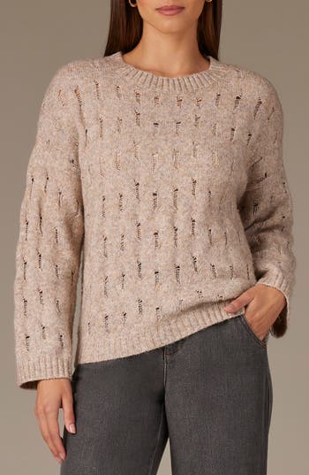 Wit & Wisdom Open Stitch Pullover Sweater