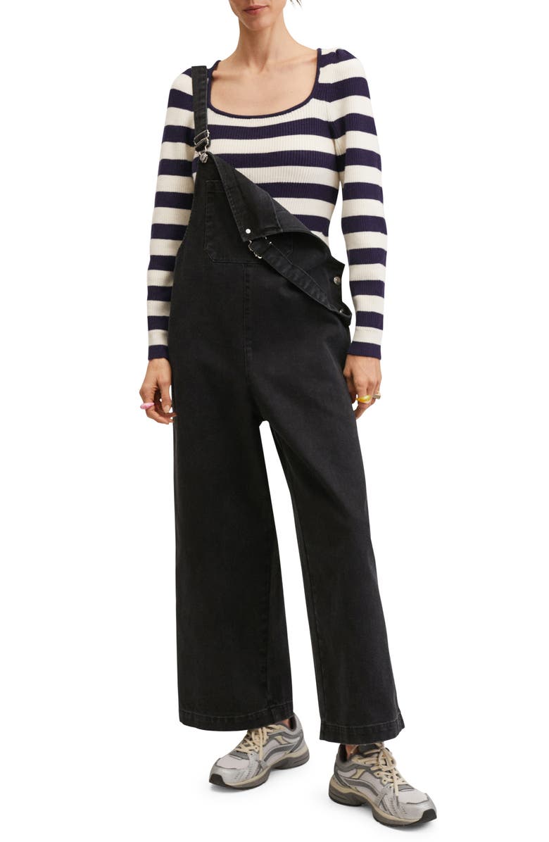 MANGO Denim Culotte Overalls, Main, color,