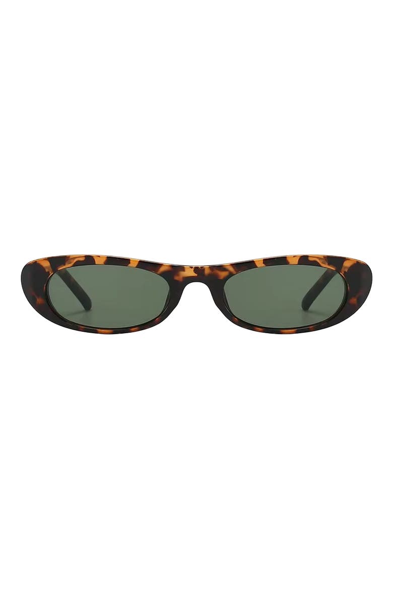 Nina 68mm Polarized Oversize Oval Sunglasses, Main, color, TORTE