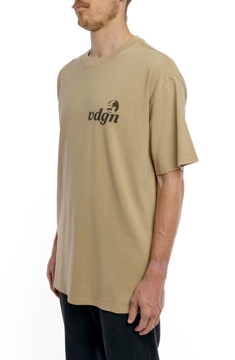 Vardagen Wanted Poster Heavyweight Tee, Alternate, color, Khaki