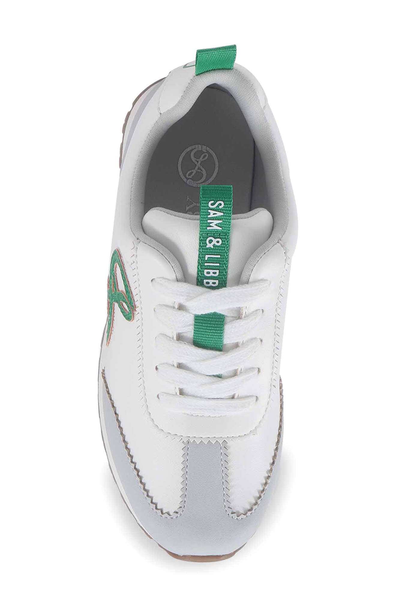 SAM & LIBBY Kids' Rosa Randal Sneaker, Alternate, color, White/ Green