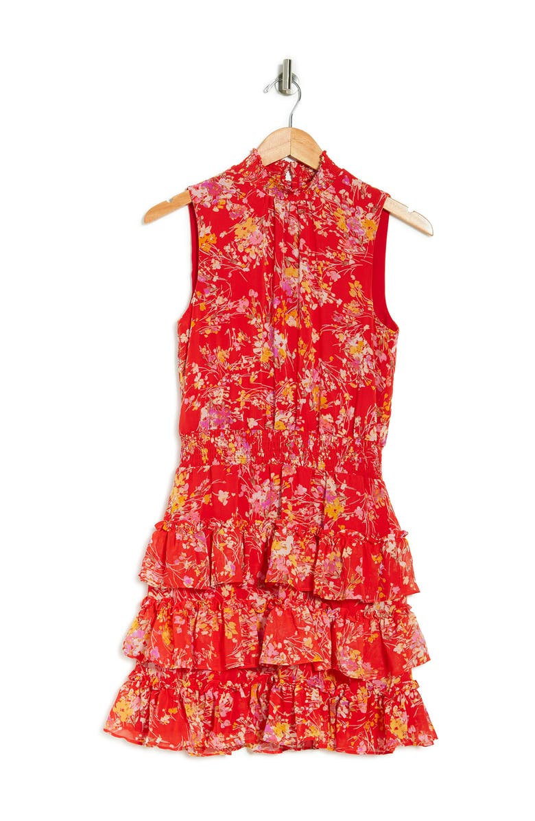 1.STATE Tiered Ruffle Tank Dress, Alternate, color, 