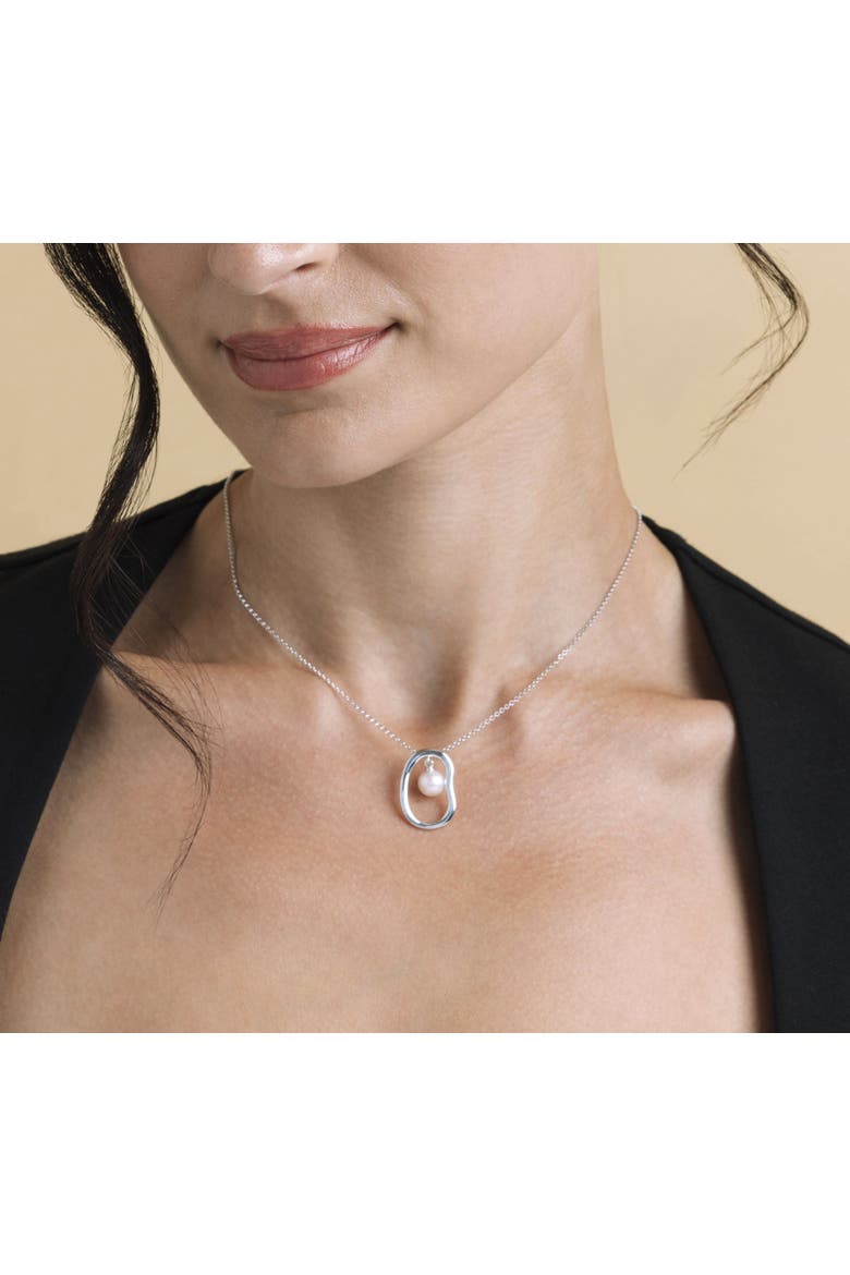 Freshwater Pearl Lennon Pendant, Alternate, color, Sterling Silver