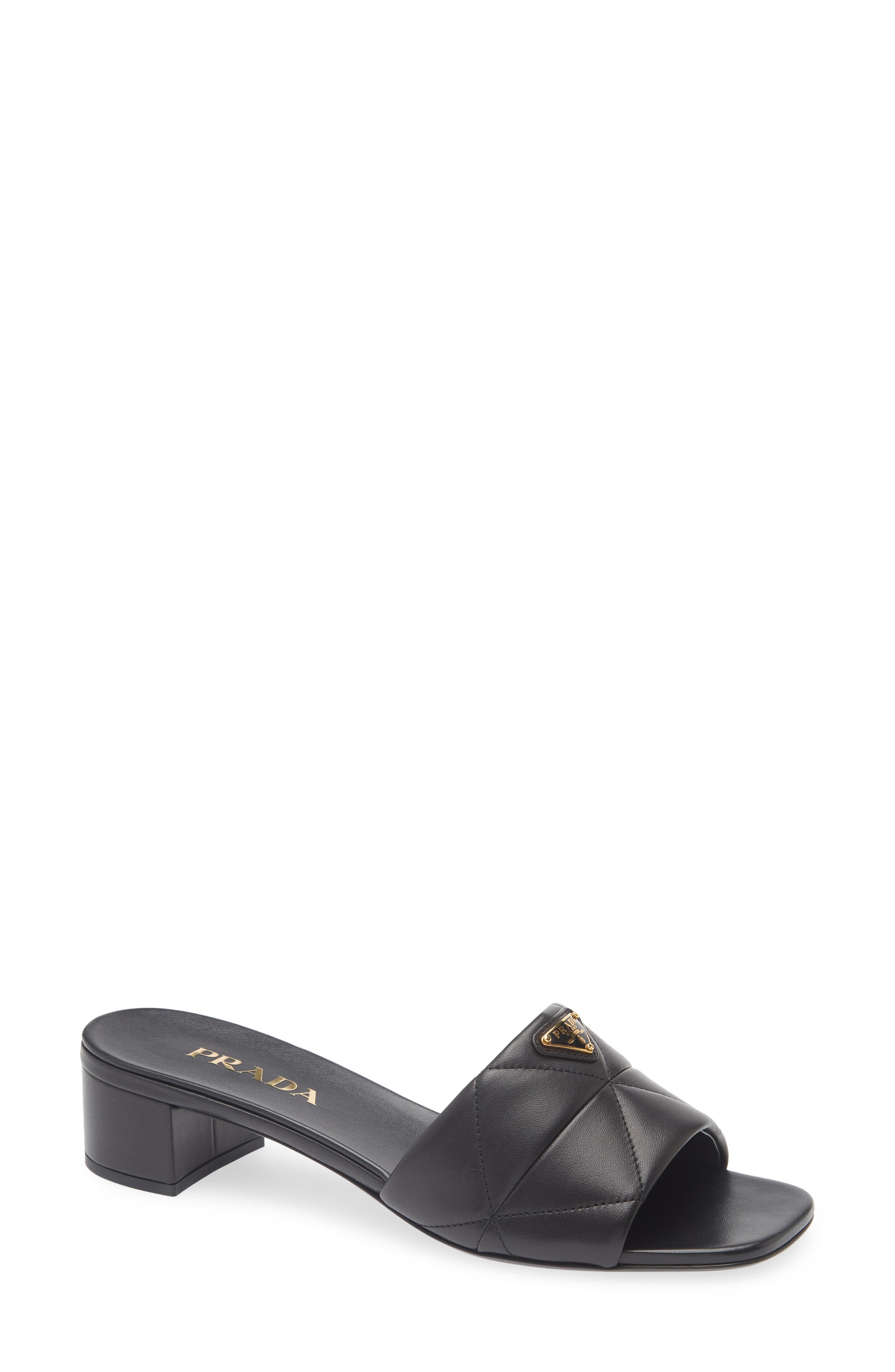 Prada Diagram Slide Sandal, Main, color, 