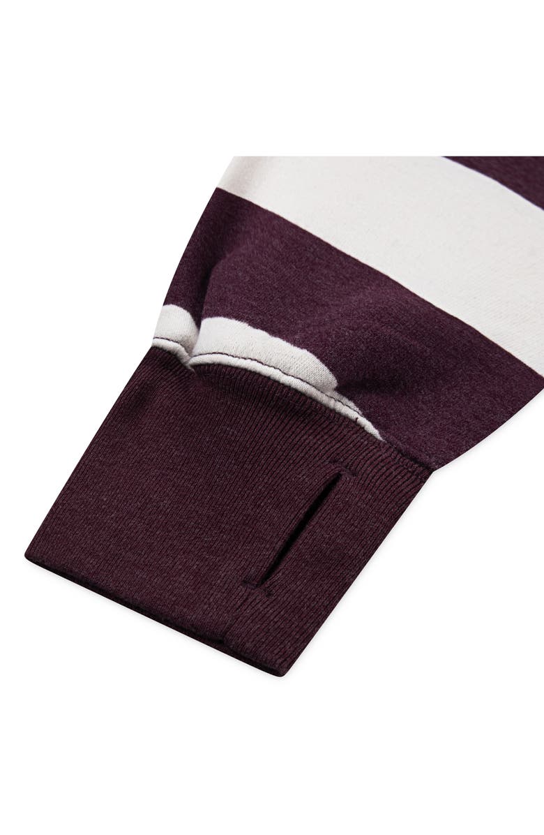 abercrombie kids Kids' Stripe Quarter Zip Sweatshirt, Alternate, color, Fig