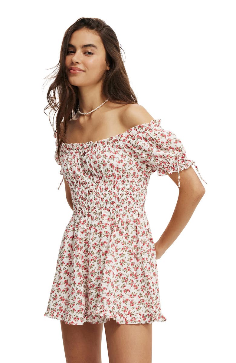 Cotton On Women's Sadie Button Through Playsuit, Main, color,