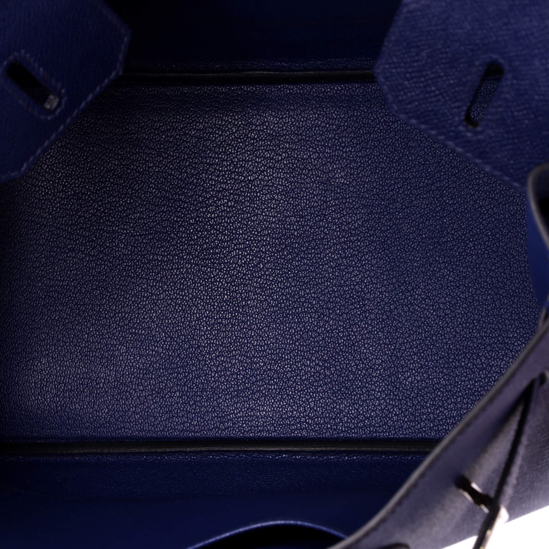 Birkin Handbag Blue Epsom with Palladium Hardware 30, Alternate, color, Blue
