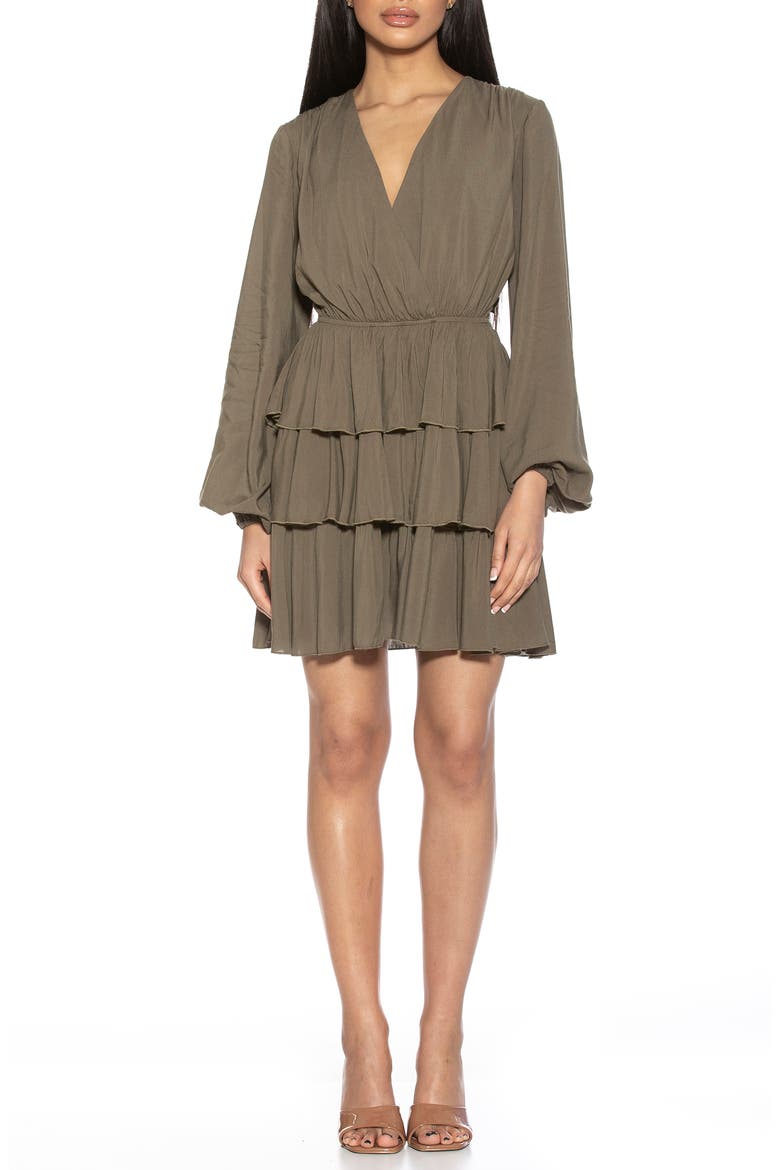 Rosie Ruffle Tiered Dress, Main, color, SAGE