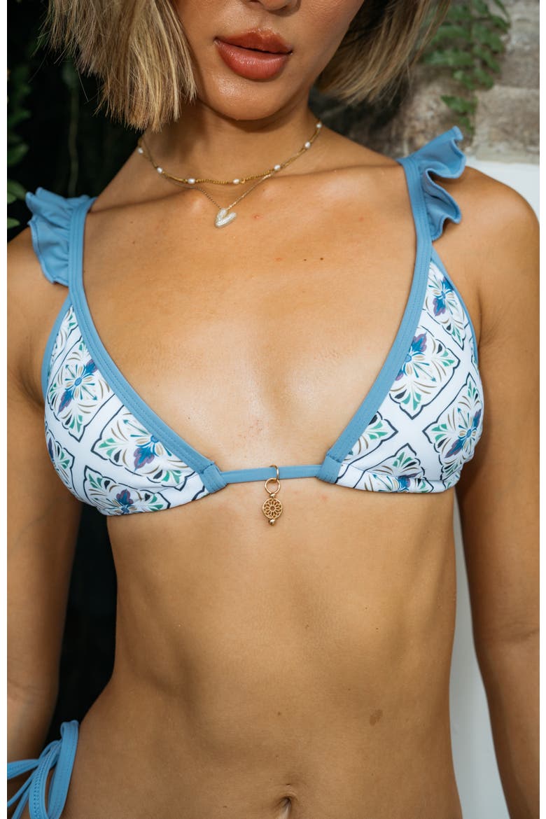 Alessia Bikini Top, Alternate, color, Blue Mosaic