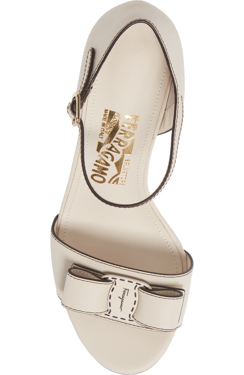 FERRAGAMO Salvatore Ferragamo Grette Bow Wedge Sandal, Alternate, color,