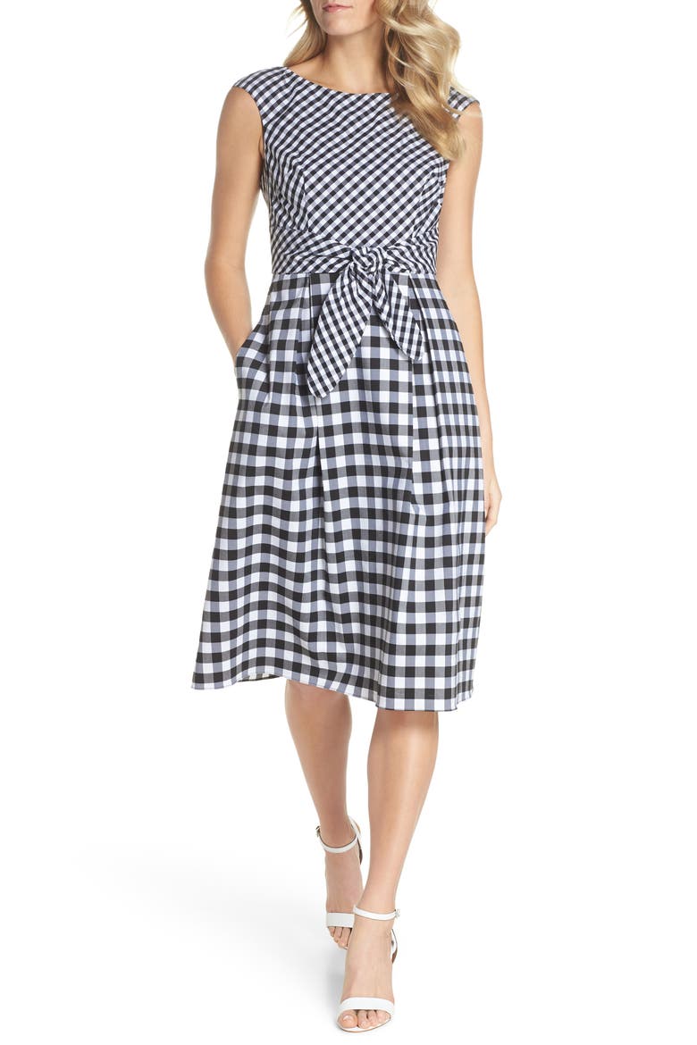 Gingham Tie Front Midi Dress video