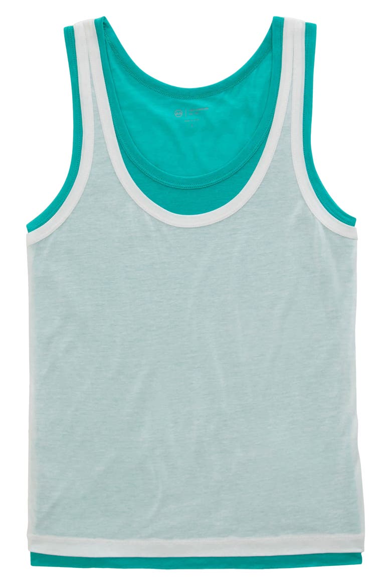 Ellena Layered Tank, Alternate, color, POOLSIDE GREEN