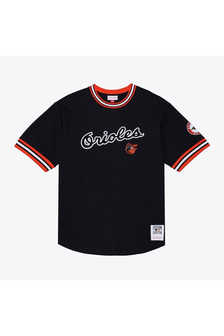 Men's Mitchell & Ness  Black Baltimore Orioles Wild Pitch Ringer T-Shirt, Main, color, Black