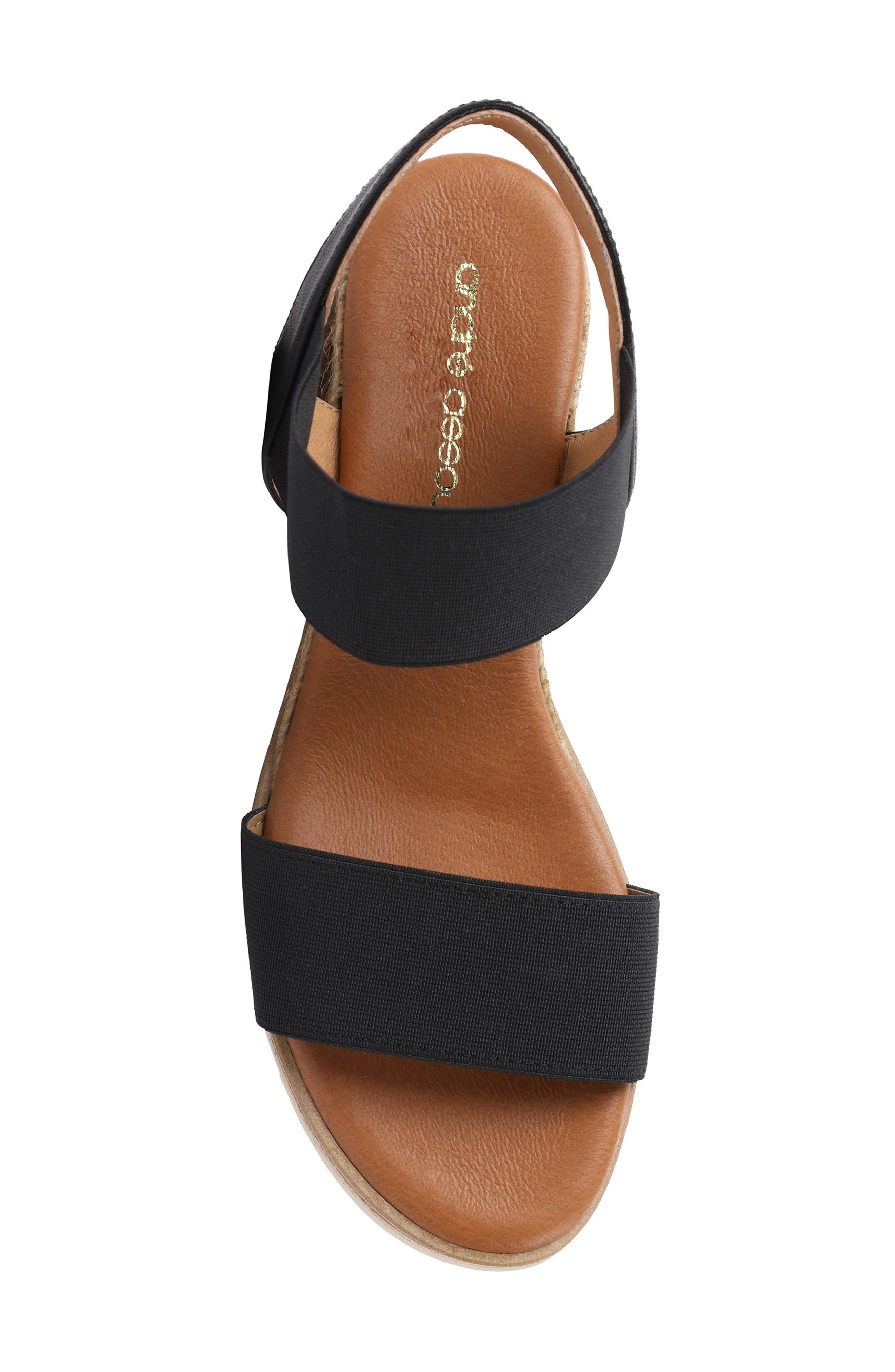 André Assous Neveah Espadrille Sandal, Alternate, color, Black Fabric