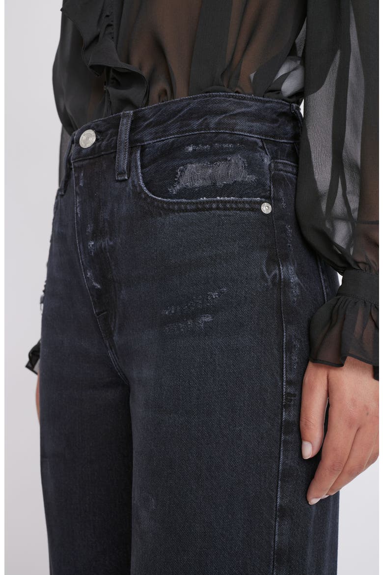 Le Jane Raw Hem Crop Straight Leg Jeans, Alternate, color, INKWELL RIPS