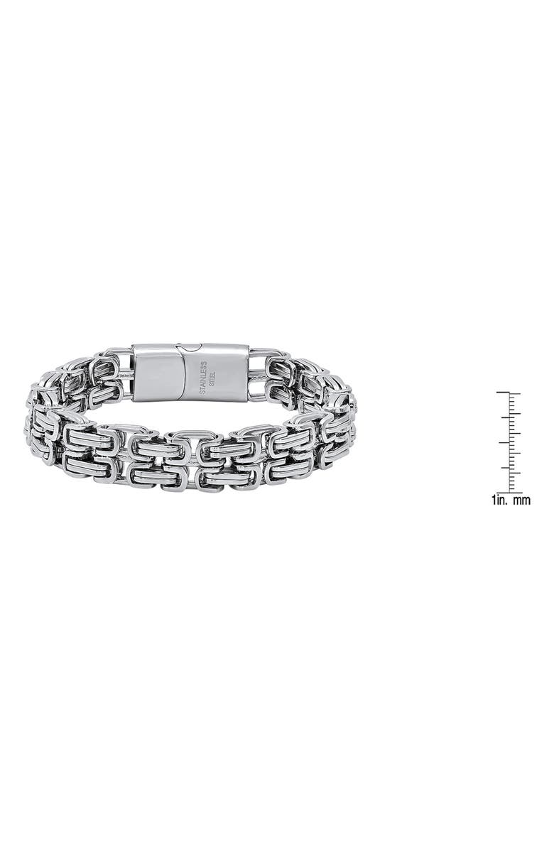 HMY JEWELRY Men's Stainless Steel Double Chain Bracelet, Alternate, color, 