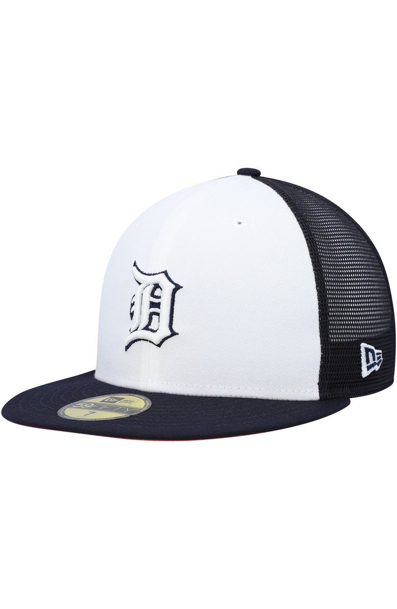 New Era Men's New Era White/Navy Detroit Tigers 2023 On-Field Batting Practice 59FIFTY Fitted Hat, Main, color, White