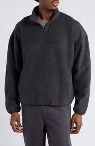 BP. Faux Shearling Quarter Zip Pullover