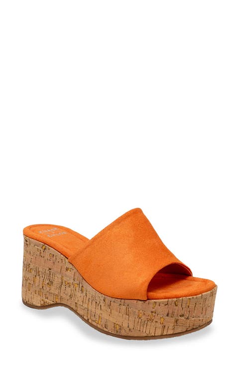 Rita Open Toe Cork Platform Wedge Sandal