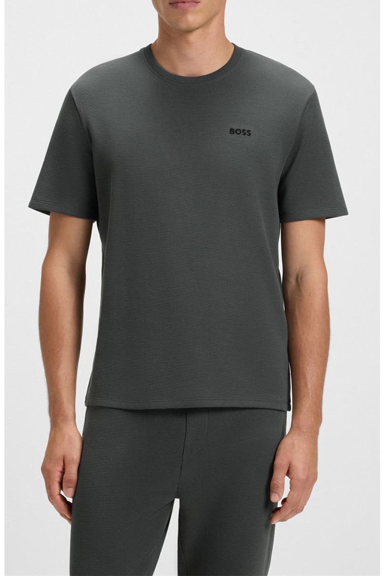 Waffle Knit Lounge T-Shirt, Main, color, OPEN GREEN