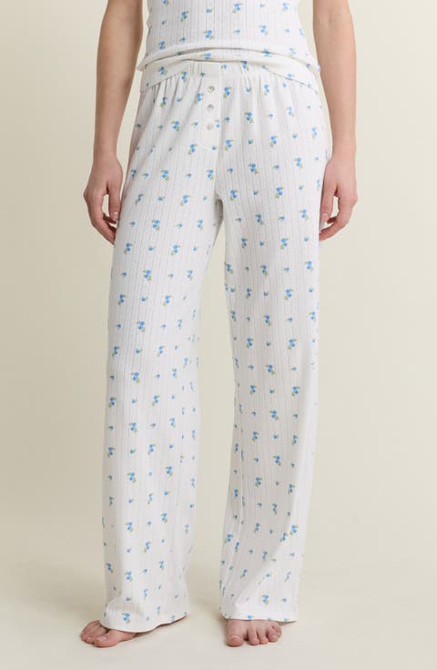 Katell Pointelle Cotton Pajama Pants