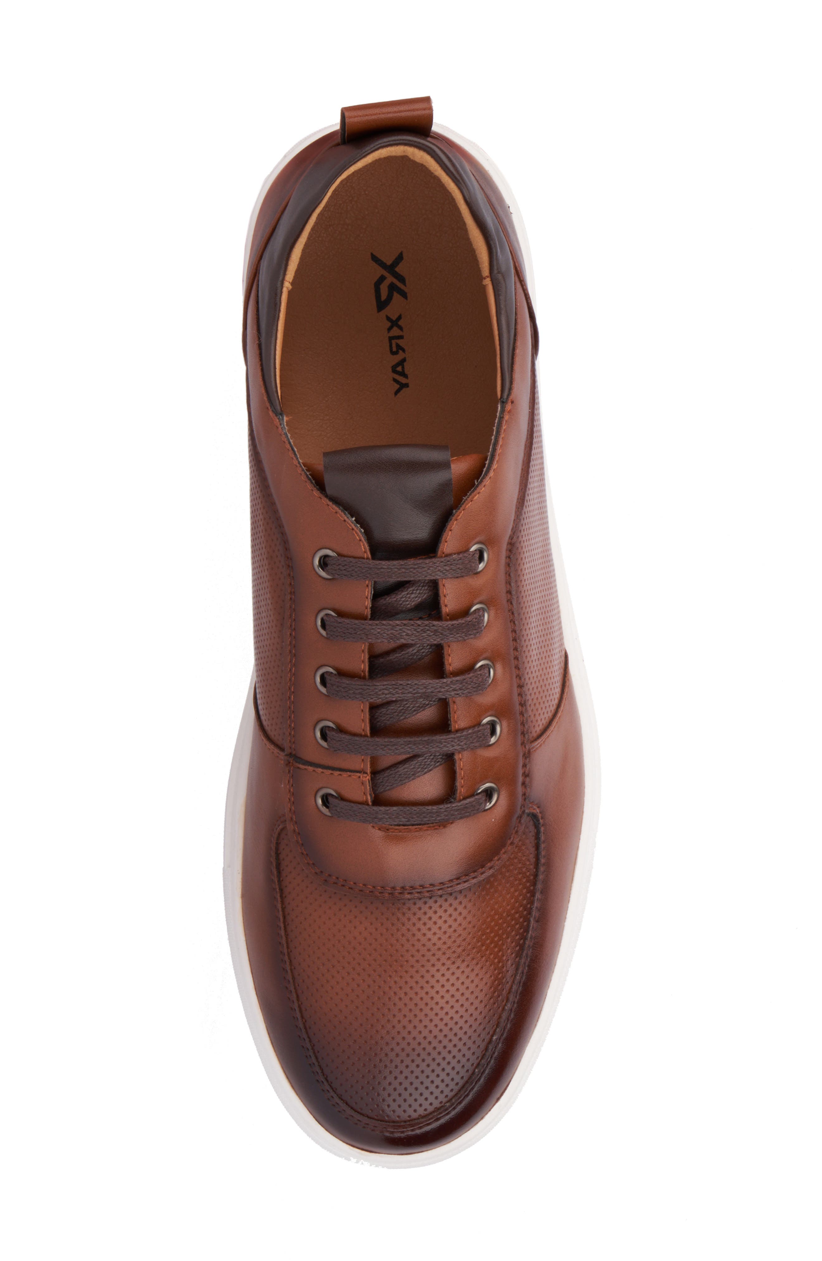 XRAY Andra Faux Leather Sneaker, Alternate, color, Cognac