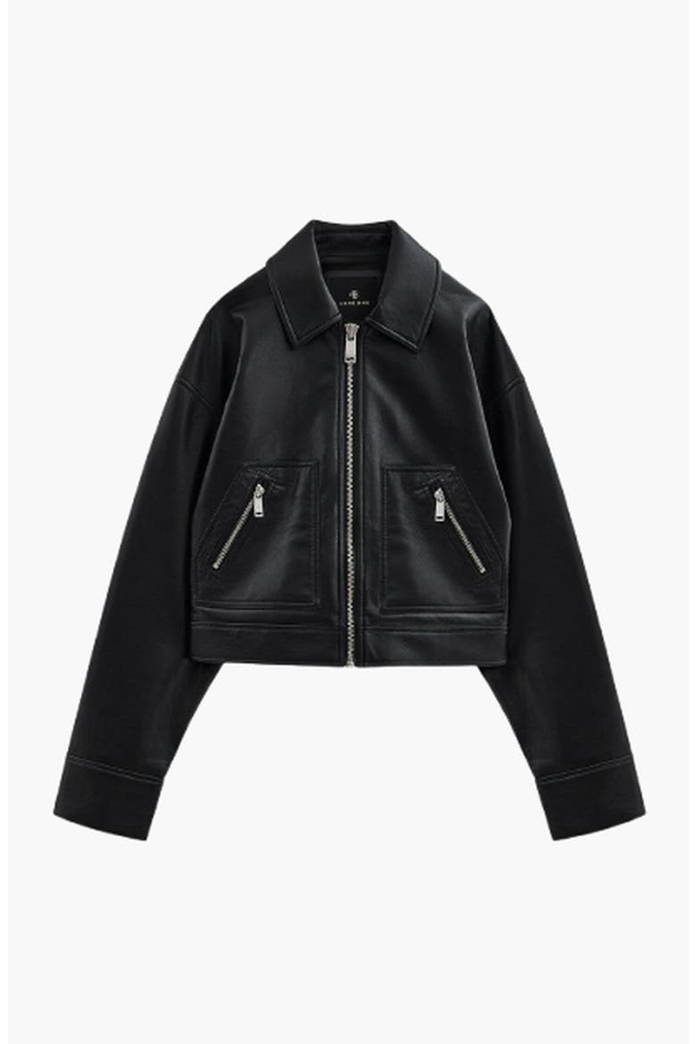 Assan Recycled Leather Jacket, Alternate, color, Black