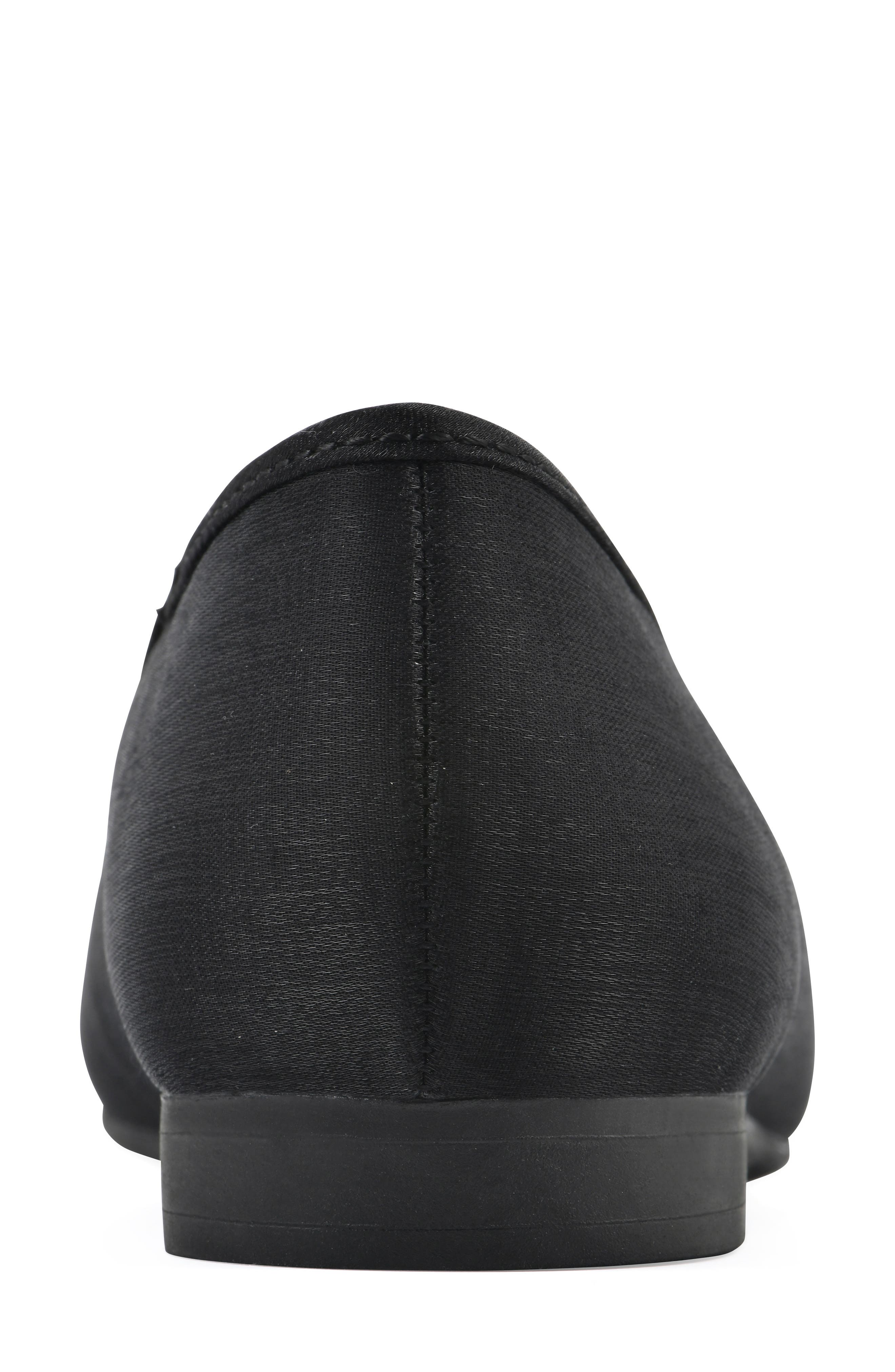 White Mountain Footwear Bocci Cap Toe Flat, Alternate, color, Black Shimmer Fabric