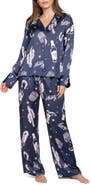 Midnight Bakery Print Satin Pajamas