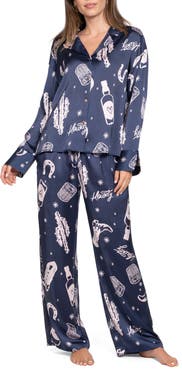 Midnight Bakery Print Satin Pajamas