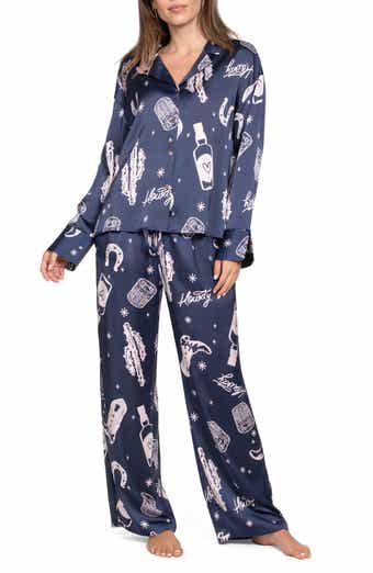 Midnight Bakery Print Satin Pajamas