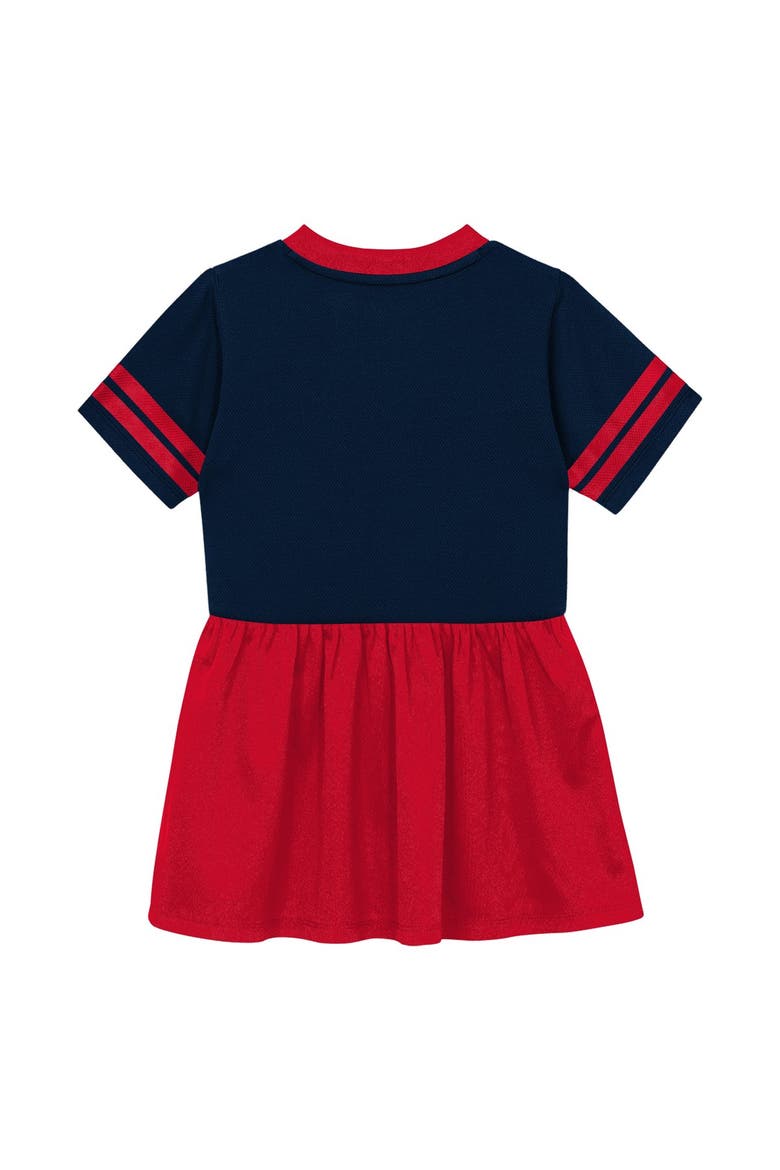 Toddler Outerstuff  Navy New England Patriots Stadium Lights V-Neck Fashion Football Jersey Dress, Alternate, color, Navy