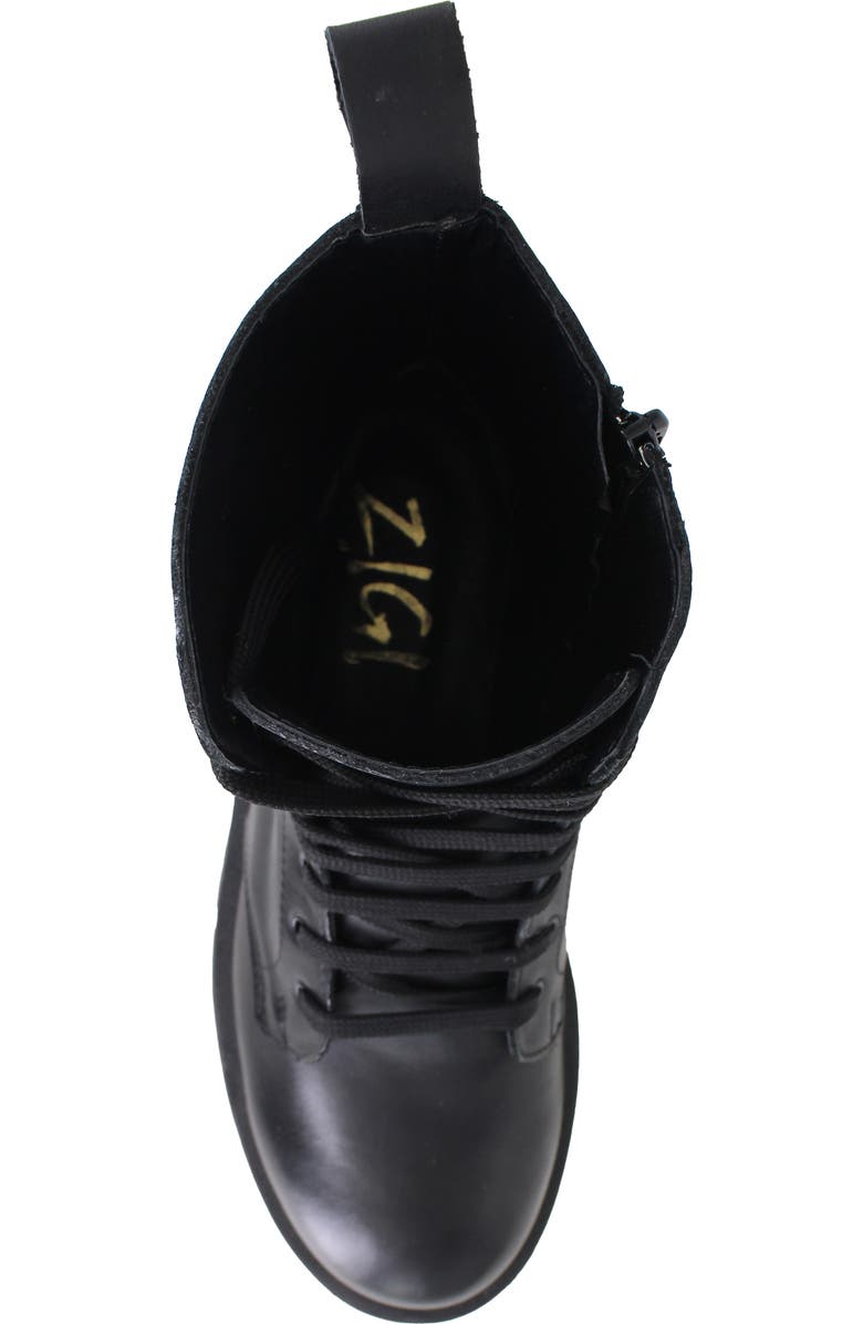 ZIGI Alejandria Lug Sole Boot, Alternate, color, Black Leather