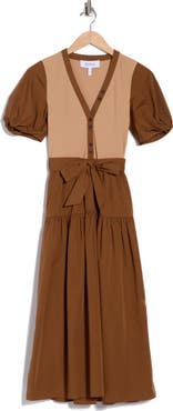 Derek Lam 10 Crosby Natalia Mixed Media Dress