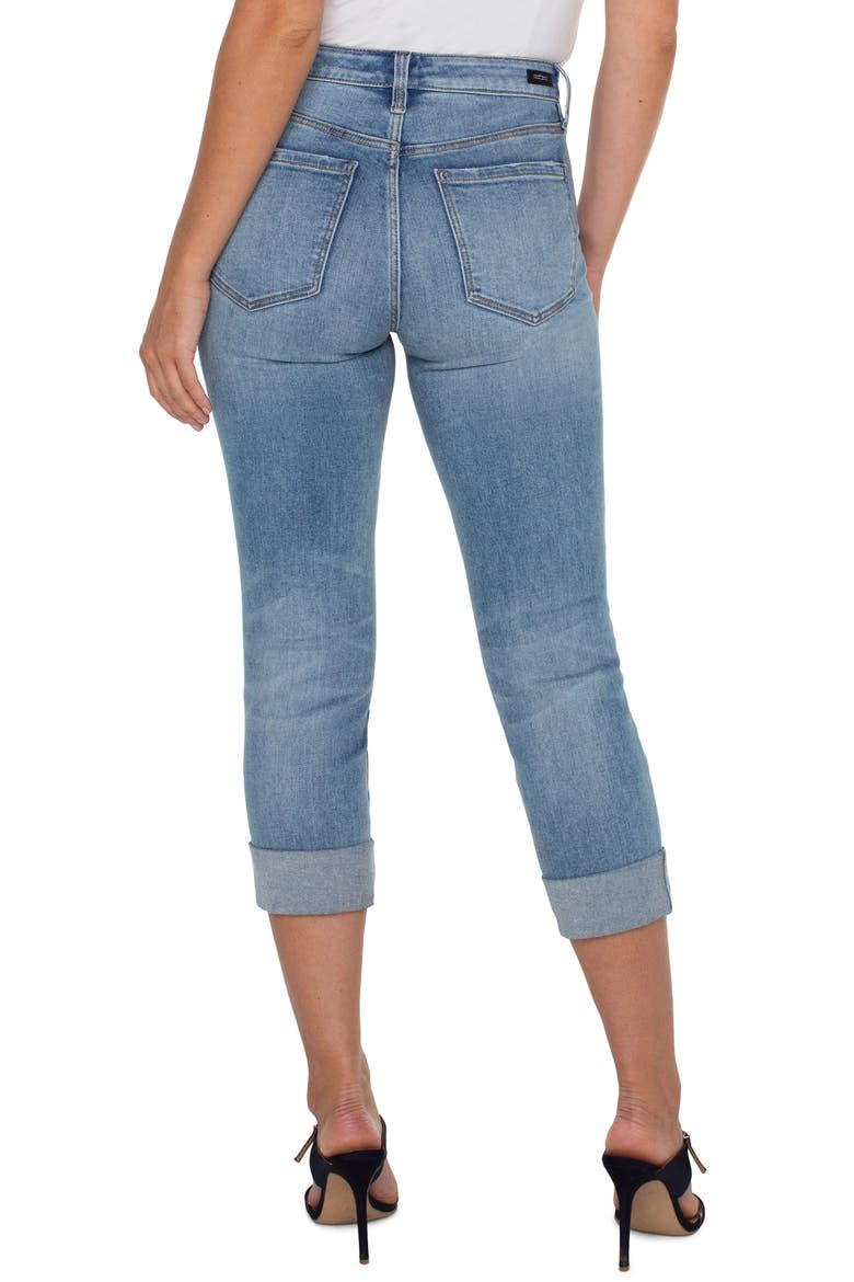 Charlie Mid Rise Cuffed Crop Skinny Jeans, Alternate, color, MARINA VISTA