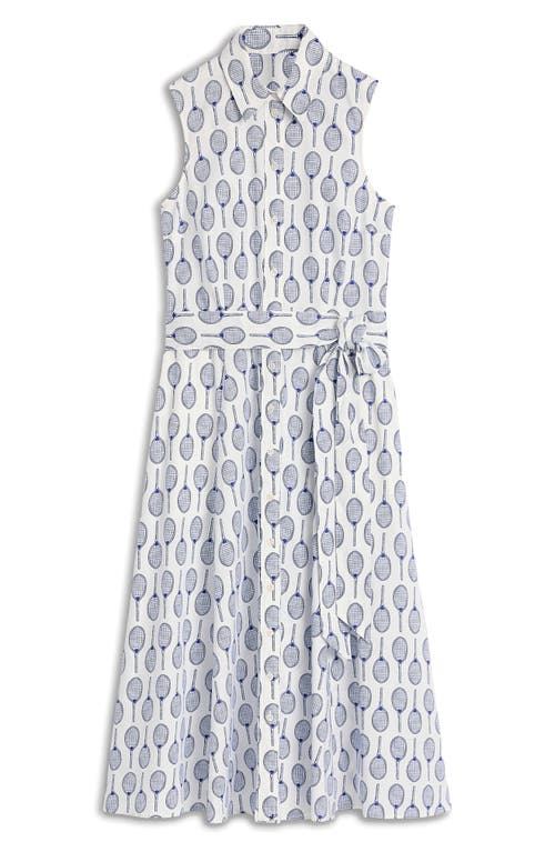 Boden Amy Sleeveless Cotton Shirtdress in Ivory, Tennis 