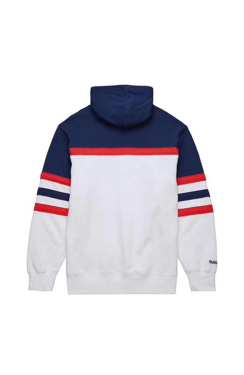 Mitchell & Ness Men's Mitchell & Ness White/Navy Washington Capitals Head Coach Pullover Hoodie, Alternate, color, White