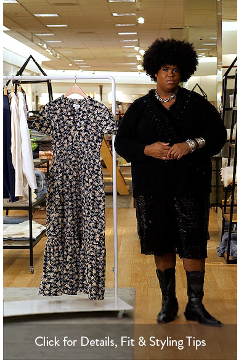 Floral Embroidered Tiered Cotton Maxi Dress video