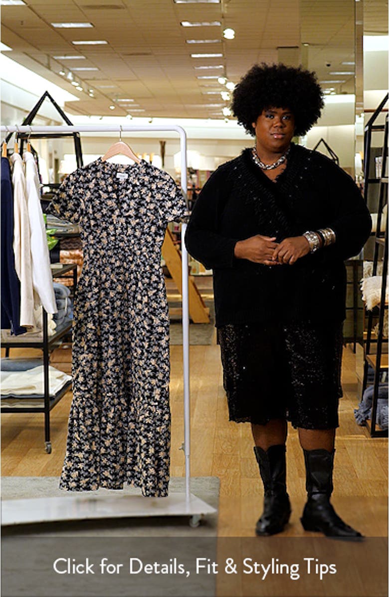 Floral Embroidered Tiered Cotton Maxi Dress, sales video thumbnail