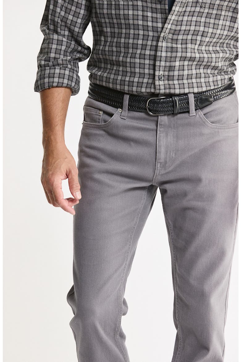Brushed Bull Denim 5-Pocket Stretch Pants, Alternate, color, GREY