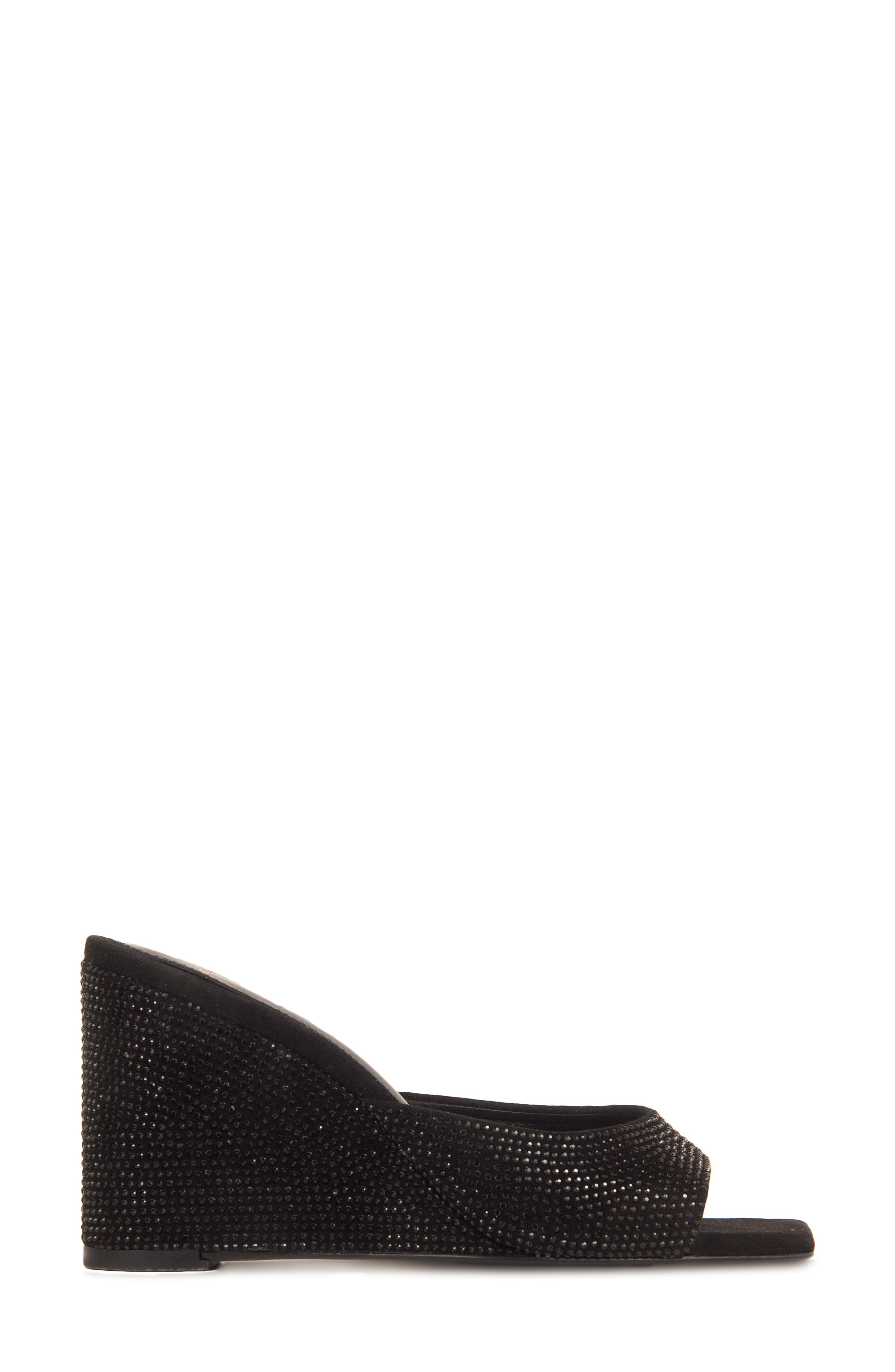 BLACK SUEDE STUDIO Paloma Crystal Wedge Sandal, Alternate, color, 