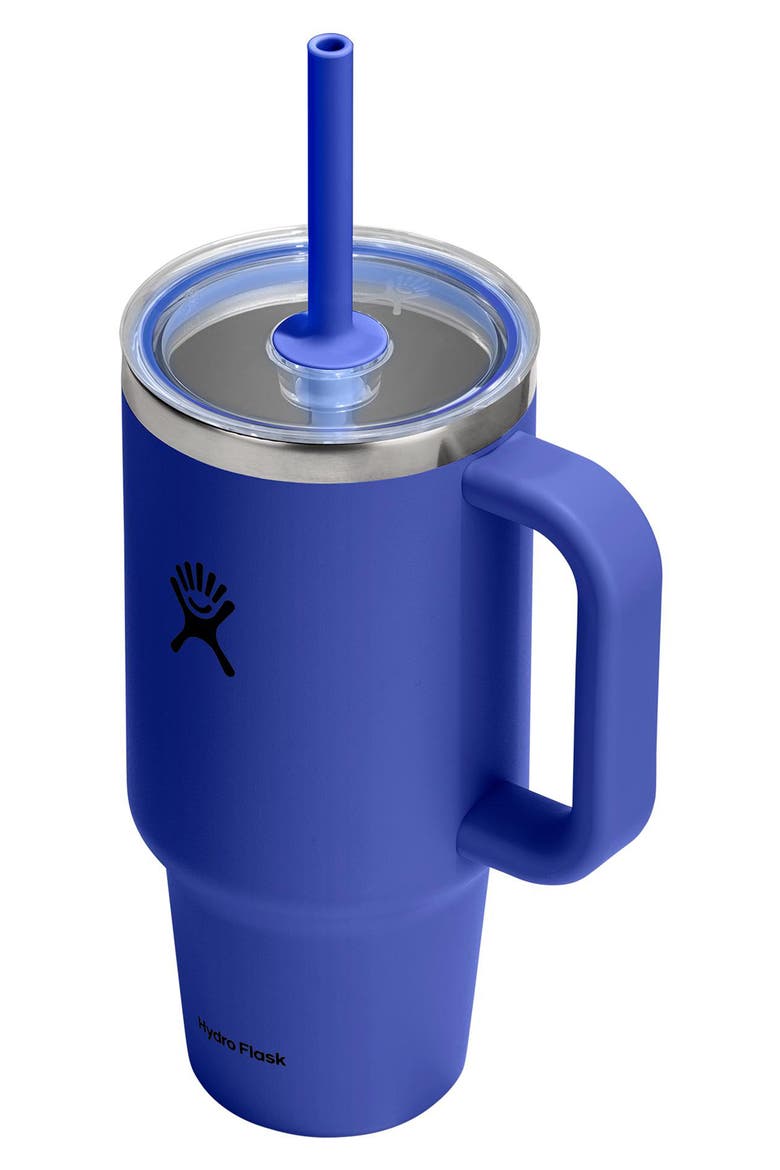 32-Ounce Clear Lid Travel Tumbler, Alternate, color, CAPRI BLUE