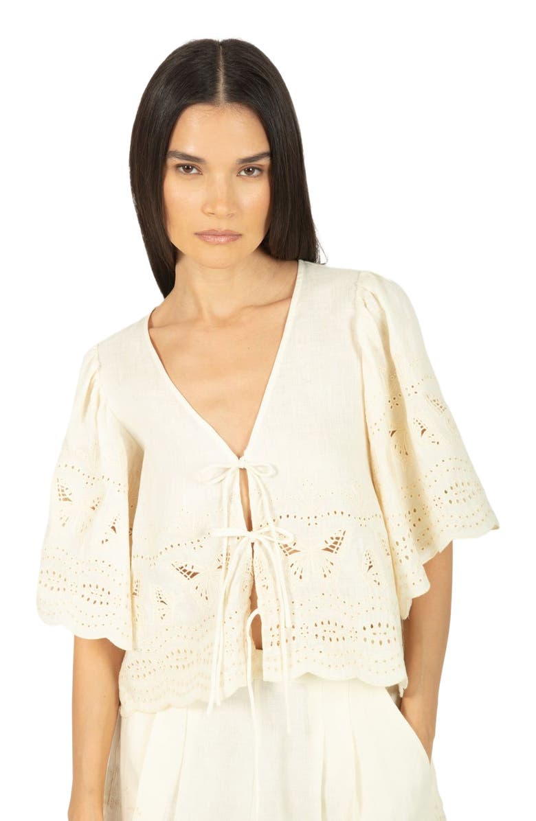 SECRET MISSION Floria Top, Alternate, color, Antique Crème