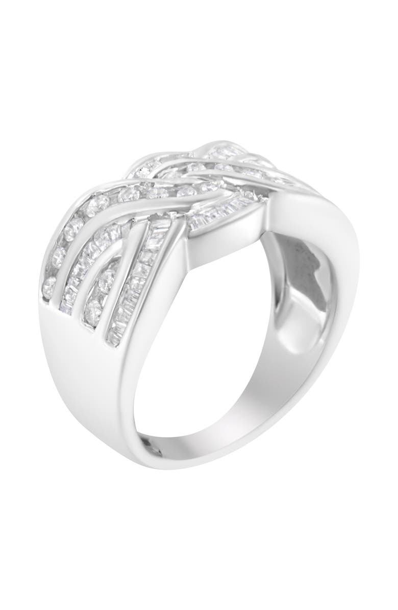 Haus of Brilliance 10K White Gold 1.0 Cttw Diamond Bypass Ring, Alternate, color, White Gold