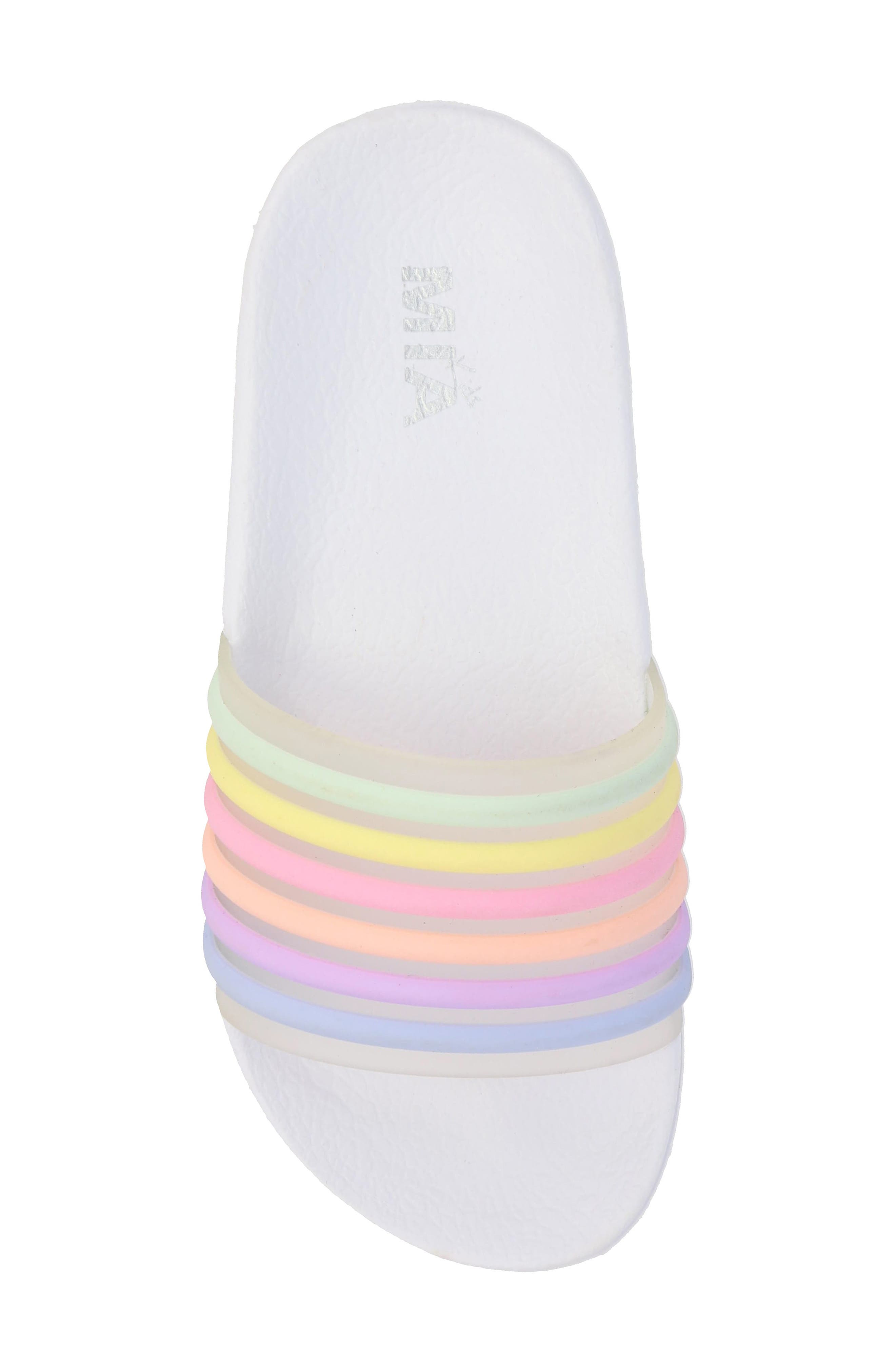 MIA Kids' Jhilly Slide Sandal, Alternate, color, White Multi