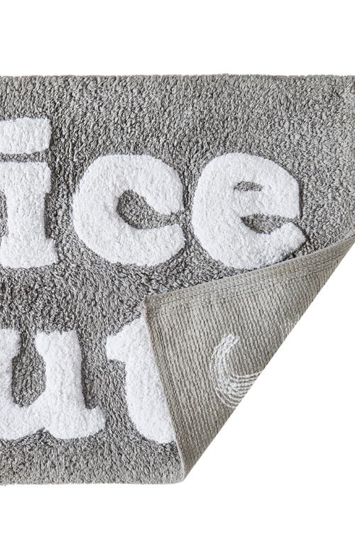 Jessica Simpson Cotton Bath Rug In Grey