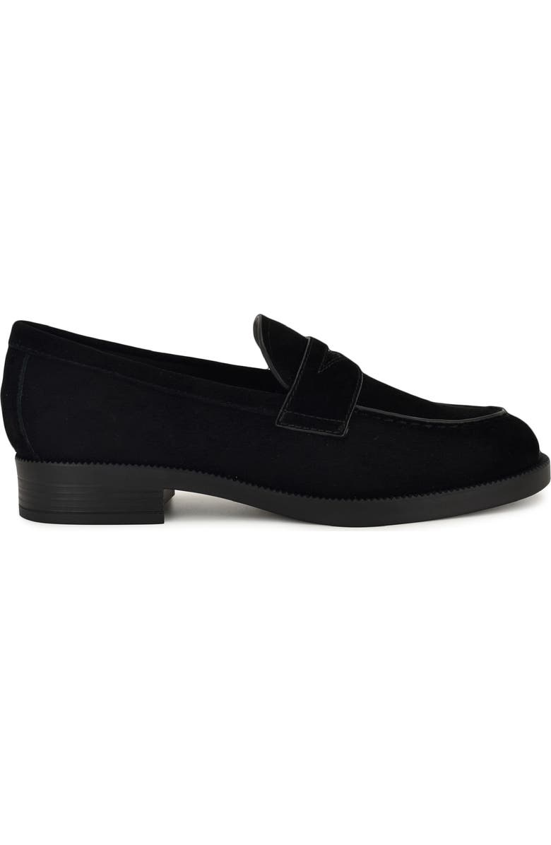 Nine West Berg Penny Loafer, Alternate, color, Black Suede