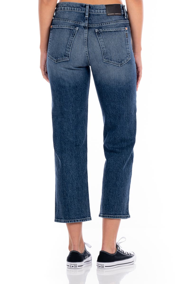 Modern American Highland Relaxed Crop Jeans, Alternate, color, Patriot